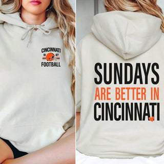 Sundays Are Better In Cincinnati Graphic Sweatshirt + Hoodie - Limeberry Designs