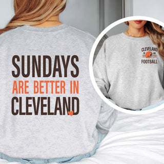 Sundays Are Better In Cleveland Graphic Sweatshirt + Hoodie - Limeberry Designs