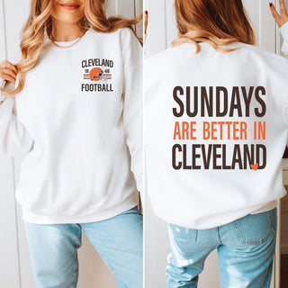 Sundays Are Better In Cleveland Graphic Sweatshirt + Hoodie - Limeberry Designs