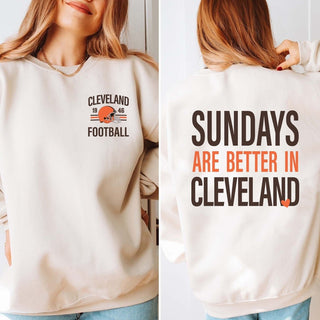 Sundays Are Better In Cleveland Graphic Sweatshirt + Hoodie - Limeberry Designs