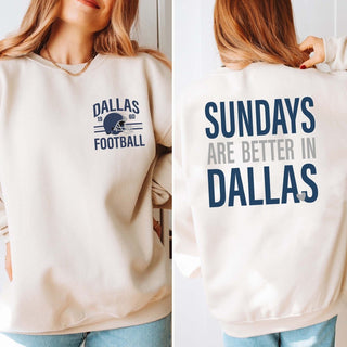 Sundays Are Better In Dallas Graphic Sweatshirt - Limeberry Designs