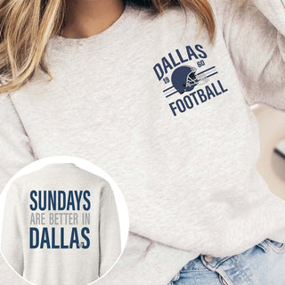 Sundays Are Better In Dallas Graphic Sweatshirt - Limeberry Designs