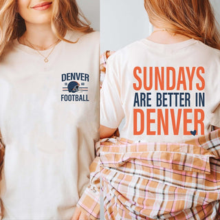 Sundays Are Better In Denver Bella Graphic Tee With Front And Back Design - Limeberry Designs