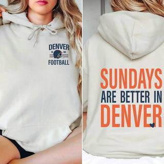 Sundays Are Better In Denver Graphic Sweatshirt + Hoodie - Limeberry Designs
