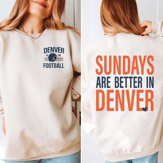 Sundays Are Better In Denver Graphic Sweatshirt + Hoodie - Limeberry Designs