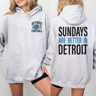 Sundays Are Better In Detroit Graphic Hoodie - Limeberry Designs