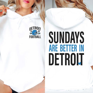 Sundays Are Better In Detroit Graphic Hoodie - Limeberry Designs