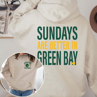 Sundays Are Better In Green Bay Graphic Hoodie - Limeberry Designs