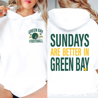 Sundays Are Better In Green Bay Graphic Hoodie - Limeberry Designs