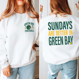 Sundays Are Better In Green Bay Graphic Sweatshirt - Limeberry Designs