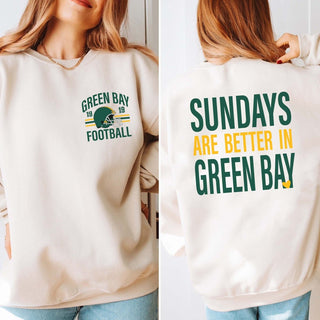 Sundays Are Better In Green Bay Graphic Sweatshirt - Limeberry Designs