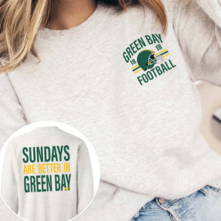 Sundays Are Better In Green Bay Graphic Sweatshirt - Limeberry Designs