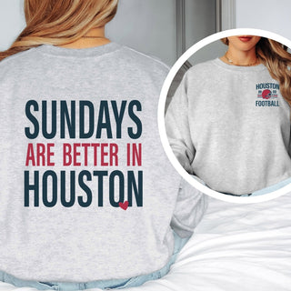 Sundays Are Better In Houston Graphic Sweatshirt + Hoodie - Limeberry Designs