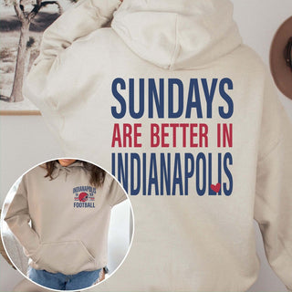 Sundays Are Better In Indianapolis Graphic Hoodie - Limeberry Designs