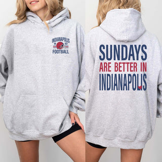 Sundays Are Better In Indianapolis Graphic Hoodie - Limeberry Designs