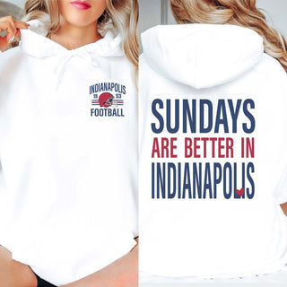 Sundays Are Better In Indianapolis Graphic Hoodie - Limeberry Designs