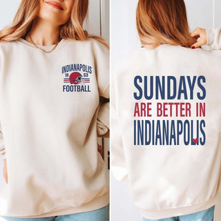 Sundays Are Better In Indianapolis Graphic Sweatshirt - Limeberry Designs