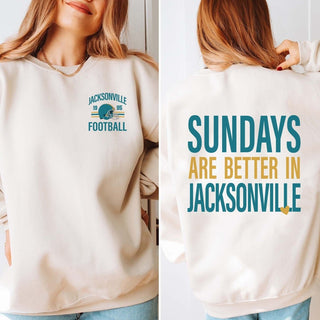 Sundays Are Better In Jacksonville Graphic Sweatshirt + Hoodie - Limeberry Designs