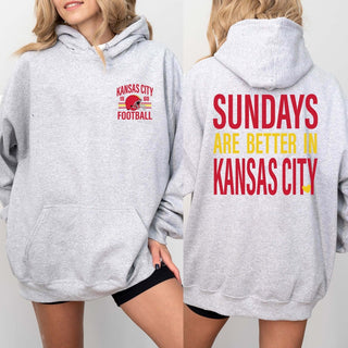 Sundays Are Better In Kansas City Graphic Hoodie - Limeberry Designs