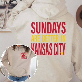 Sundays Are Better In Kansas City Graphic Hoodie - Limeberry Designs