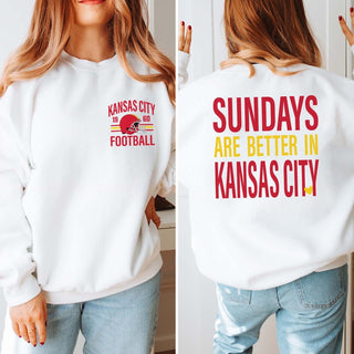 Sundays Are Better In Kansas City Graphic Sweatshirt - Limeberry Designs