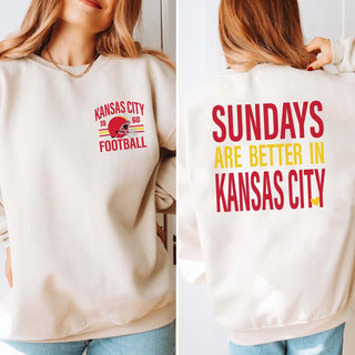 Sundays Are Better In Kansas City Graphic Sweatshirt - Limeberry Designs