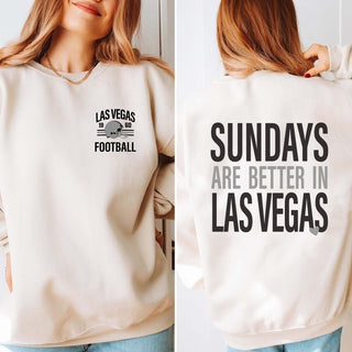 Sundays Are Better In Las Vegas Graphic Sweatshirt + Hoodie - Limeberry Designs