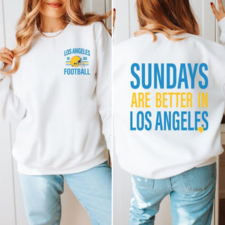 Sundays Are Better In Los Angeles Chargers Graphic Sweatshirt + Hoodie - Limeberry Designs