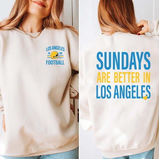 Sundays Are Better In Los Angeles Chargers Graphic Sweatshirt + Hoodie - Limeberry Designs