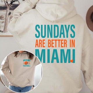 Sundays Are Better In Miami Graphic Hoodie - Limeberry Designs