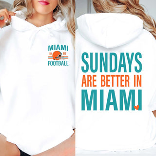 Sundays Are Better In Miami Graphic Hoodie - Limeberry Designs