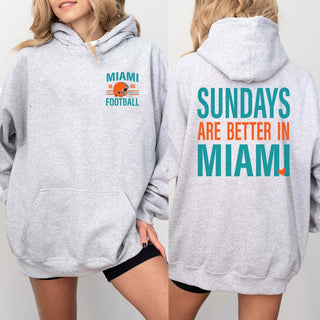 Sundays Are Better In Miami Graphic Hoodie - Limeberry Designs