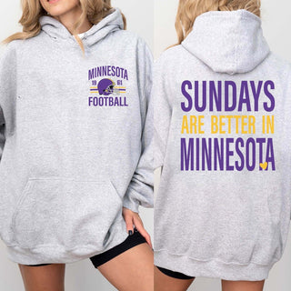 Sundays Are Better In Minnesota Graphic Hoodie - Limeberry Designs