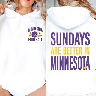 Sundays Are Better In Minnesota Graphic Hoodie - Limeberry Designs