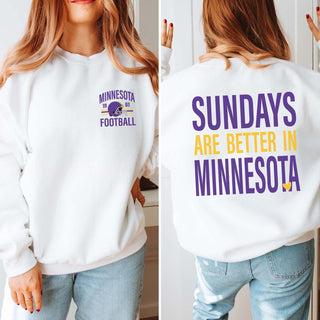 Sundays Are Better In Minnesota Graphic Sweatshirt - Limeberry Designs