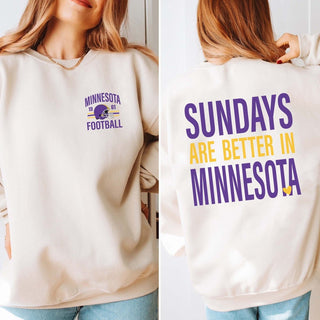 Sundays Are Better In Minnesota Graphic Sweatshirt - Limeberry Designs