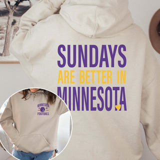 Sundays Are Better In Minnesota Wholesale Graphic Hoodie - Fast Shipping - Limeberry Designs