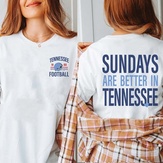 Sundays Are Better In Nashville Bella Graphic Tee With Front And Back Design - Limeberry Designs