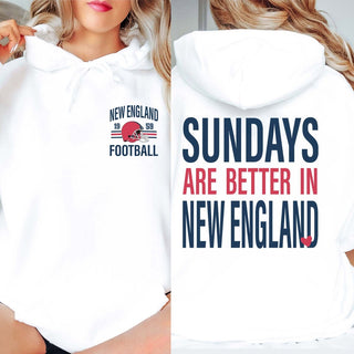 Sundays Are Better In New England Graphic Hoodie - Limeberry Designs