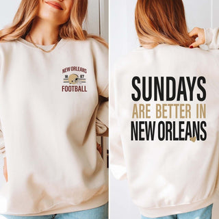 Sundays Are Better In New Orleans Graphic Sweatshirt + Hoodie - Limeberry Designs