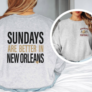 Sundays Are Better In New Orleans Graphic Sweatshirt + Hoodie - Limeberry Designs