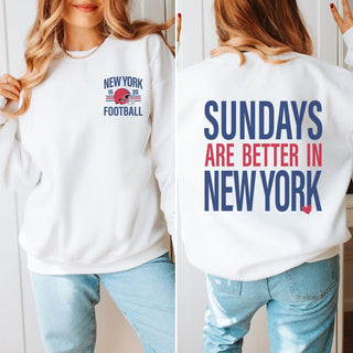 Sundays Are Better In New York giants Graphic Sweatshirt + Hoodie - Limeberry Designs