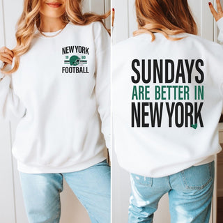 Sundays Are Better In New York jets Graphic Sweatshirt + Hoodie - Limeberry Designs