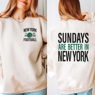 Sundays Are Better In New York jets Graphic Sweatshirt + Hoodie - Limeberry Designs