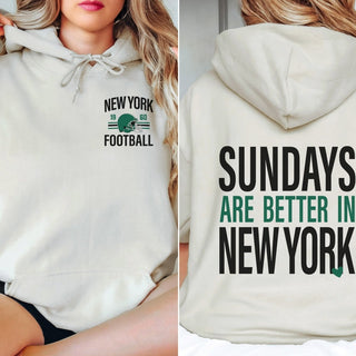 Sundays Are Better In New York jets Graphic Sweatshirt + Hoodie - Limeberry Designs