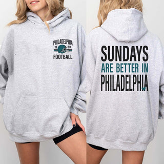 Sundays Are Better In Philadelphia Graphic Hoodie - Limeberry Designs