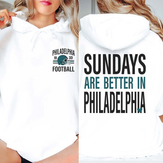 Sundays Are Better In Philadelphia Graphic Hoodie - Limeberry Designs