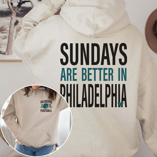 Sundays Are Better In Philadelphia Graphic Hoodie - Limeberry Designs