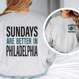 Sundays Are Better In Philadelphia Graphic Sweatshirt - Limeberry Designs