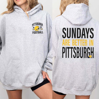 Sundays Are Better In Pittsburgh Graphic Hoodie - Limeberry Designs